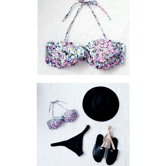 AY YILDIZ "MIX & MATCH" CONVERTIBLE TWIST BANDEAU HALTER BIKINI TOP "B" Cup - S - Picture 1 of 10